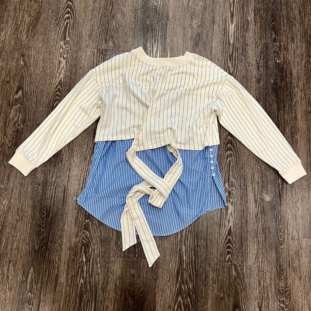 NWT Anthropologie French Terry Twofer Sweatshirt - Picture 5 of 6